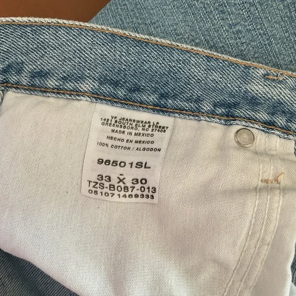 VINTAGE 90s Men’s Wrangler Light Blue Denim Pants - Picture 3 of 8